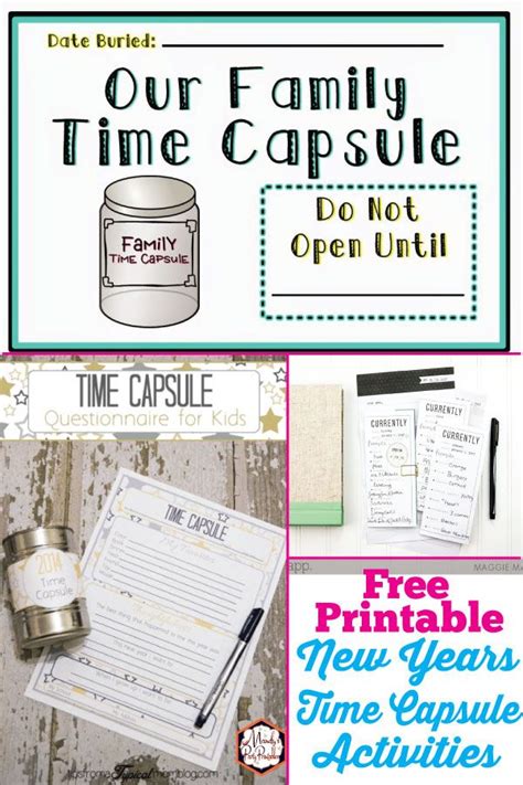Free Printable Time Capsule Ideas Mandys Party Printables Time