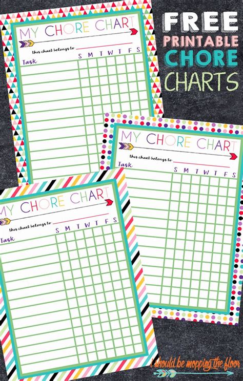Chore Charts For Multiple Children In 2020 Chore Chart Kids Charts