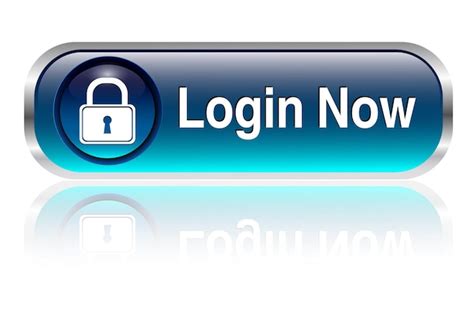 Premium Vector Login Icon Button Blue Glossy With Shadow