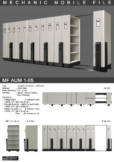 Mobile File Alba Mekanik Mf Aum 1 05 60 Compartments Raja Kantor