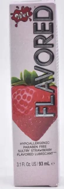 wet flavored edible lubricant sultry strawberry 3 1 fl oz exp 94 2025 7 90 picclick