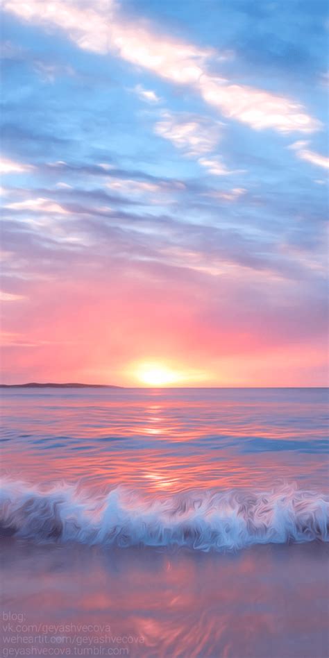 Aesthetic Pink Sunset Painting Largest Wallpaper Port Vrogue Co