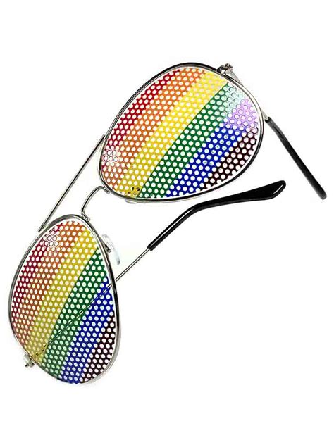 Hier Kaufen Gay Pride Regenbogen Brille Metallrahmen Spexter Com