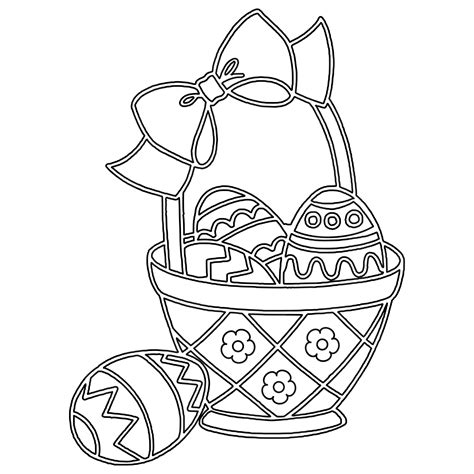 Easter Basket Coloring Pages Getcoloringpagescom