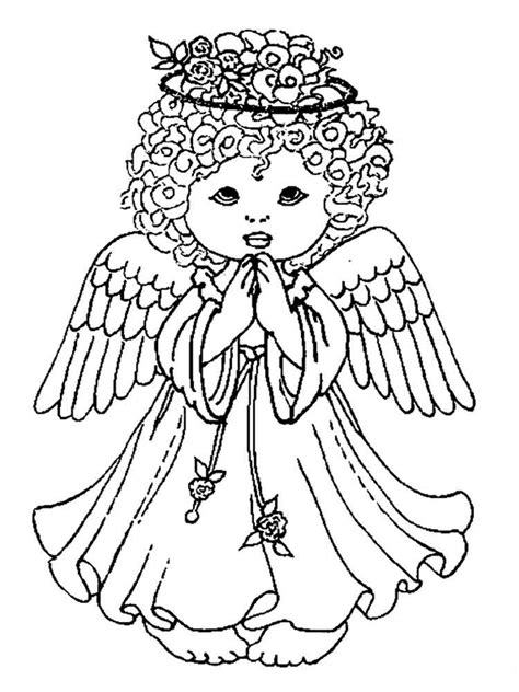 Christmas Angel Coloring Pages Free Printable Christmas Angel Coloring