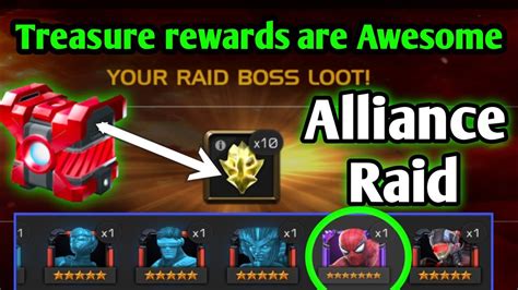 Alliance Raids Treasure Rewards Great Rewards Mcoc Youtube