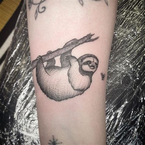 A Super Cute Slow Sloth Tattoo On Arm By Katie James Of Marked One