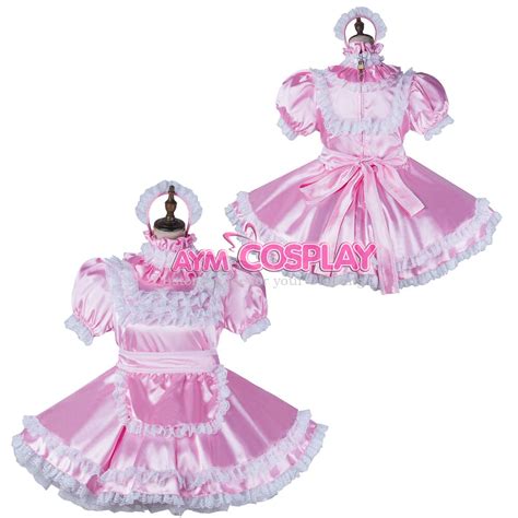 Lockable Sissy Maid Satin Dress Unisex Tailor Made[g2150] In Women S Sets From Women S Clothing