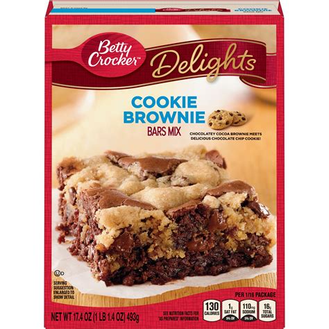 Betty Crocker Delights Cookie Brownie Bars Mix 174 Oz