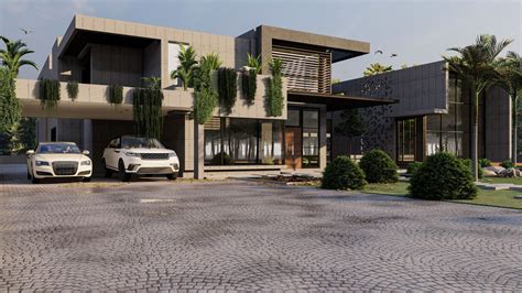 Modern Luxury House Model And Render Modern House Design 3d Model
