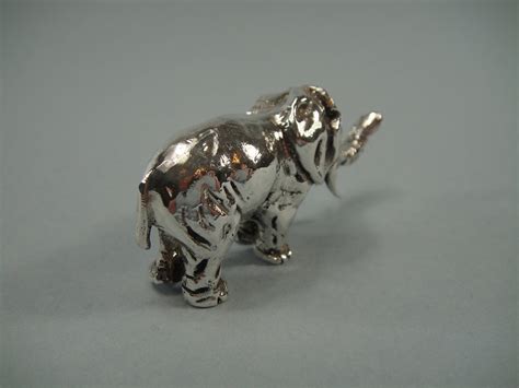 Vintage Miniature Silver Elephant Etsy