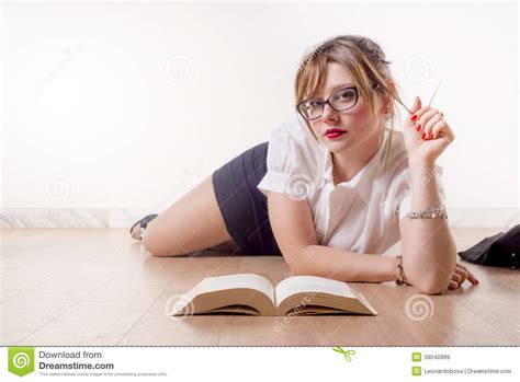 College Girl Stock Image Image Of Long Cheerful Hands 39040989