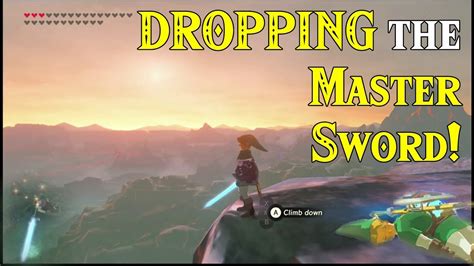 Dropping The Master Sword Letting It Go In Zelda Breath Of The Wild