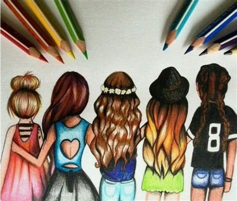 Image Result For Cute Drawings Of Girls Best Friend Drawings Bff