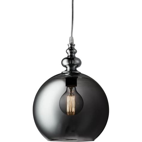 Searchlight Lighting Indiana Single Light Ceiling Pendant With Smokey