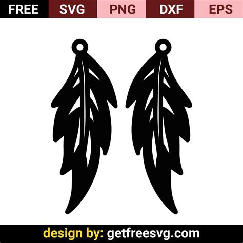 Free Earring SVG Cut File PNG DXF EPS 207-Free Earring SVG