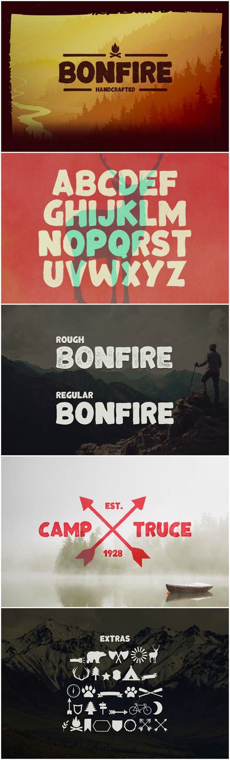 Bonfire Typeface Handmade Font Font Bundles Brush Font