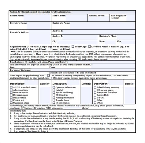 10 Medical Records Release Forms To Download Sample Templates