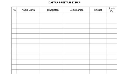 Alarmplan kostenlos zum bearbeiten a3 doc Contoh Dokumen Daftar Prestasi Siswa Format Doc ...