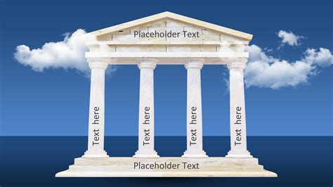 4 Columns Animated Greek Temple 3d Powerpoint Template Slidemodel