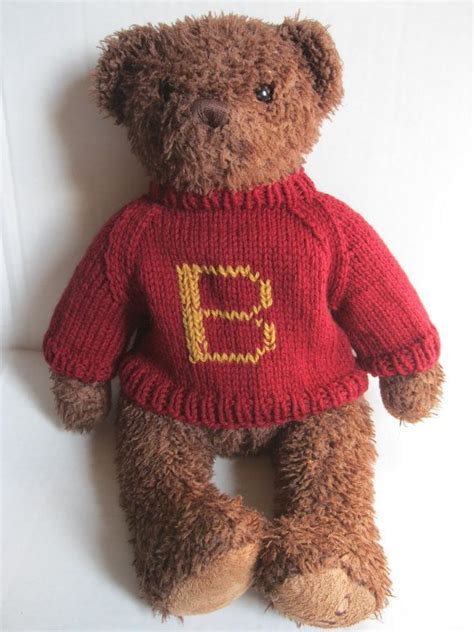 Custom Handknit Teddy Bear Sweater You Choose By Sewecological Teddy