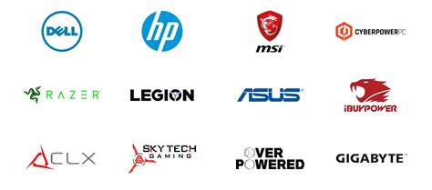 Gaming Laptop Brands Logo