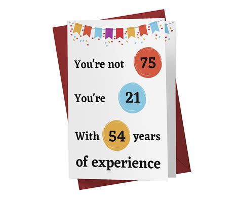 Buy Very Funny 75th Birthday Card Funny 75 Years Old Anniversary Card