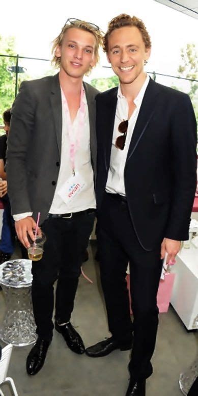 Celebrities Jamie Campbell Bower And Tom Hiddleston At Wimbledon