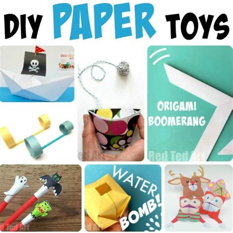 Diy Paper Toys Red Ted Art Make Crafting With Kids Easy And Fun
