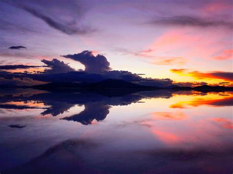 Desktop Wallpaper Clouds Lake And Sky Sunset
