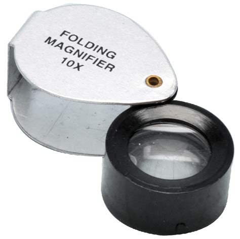 Folding Magnifier 075 10x Magnification Gowland Type Plano Convex