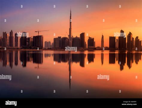Business Bay Of Dubai Uae Stock Photo Alamy