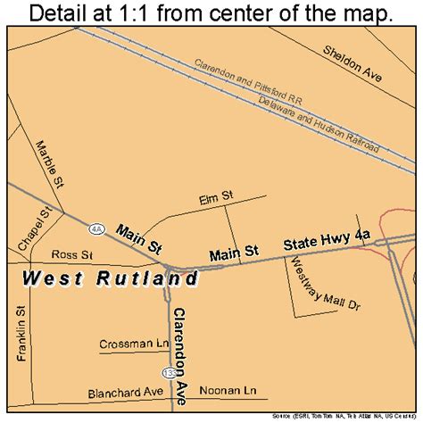 West Rutland Vermont Street Map 5082375