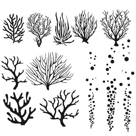 Coral Ocean Cuttable Design Png Dxf Svg And Eps File For Etsy