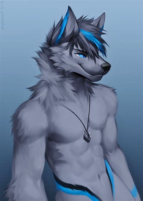 Blue Grey Wolf Animales De Anime Arte De Furry Dibujos Bonitos De