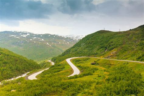 Road Landscape In Norwegian Mountains Stock Image Image Of Green