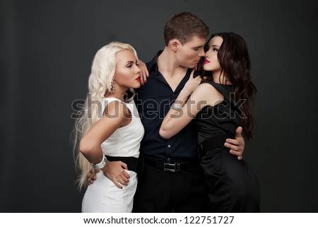 Two Women One Man Lesbians Tongue Fuck