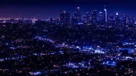 Night City City Lights Overview Aerial View 4k Wallpaper 4k