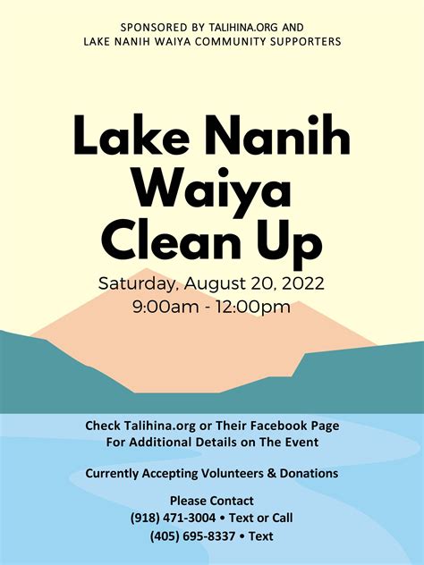 Lake Nanih Waiya Clean Up Talihina Chamber Of Commerce