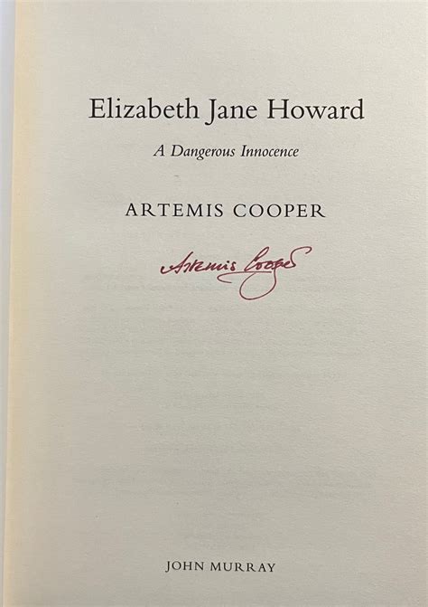 Elizabeth Jane Howard A Dangerous Innocence Signed First Edition With