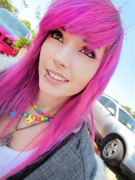 Emo Girl Pink Hair Pink Hair Dye Pastel Pink Hair Lilac Hair Dye My