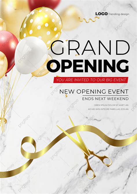 Opening Ribbon Cutting Grand Promotional Flyer Template Download On Pngtree
