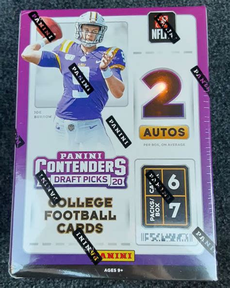 2020 Panini Contenders Draft Picks Football Blaster Box With 7 Packs Pristine Auction