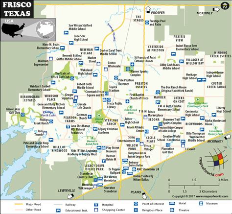Map Of Frisco City Texas