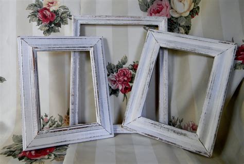 Shabby Chic Frames 3 Pc White Distressed Wood Picture Frames