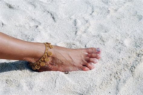 Barefoot On The Sandy Beach Stock Photo Image Of Sandy Sand