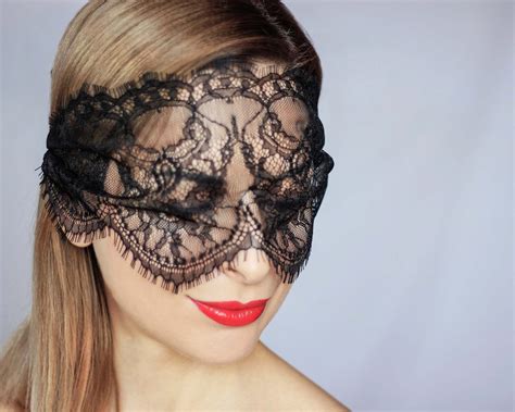 Victorian Black Lace Face Eye Mask Birdcage Veil Headband Etsy