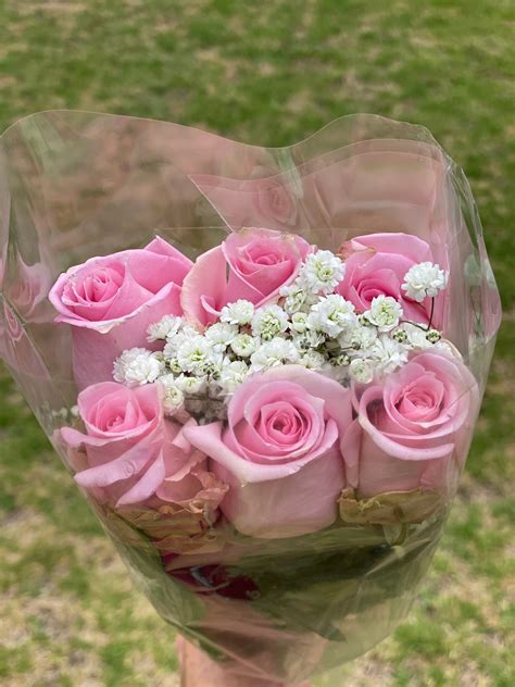 Box Of 24 Six Roses Bouquets 6 Roses 40cm 16″ 1 Stem Filler Each