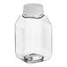 8 Oz Square PET Clear Juice Bottle With Clear Lid 320 Case