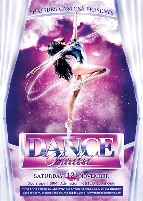Dance Ballet Flyer Template V1 Party Flyers For Photoshop